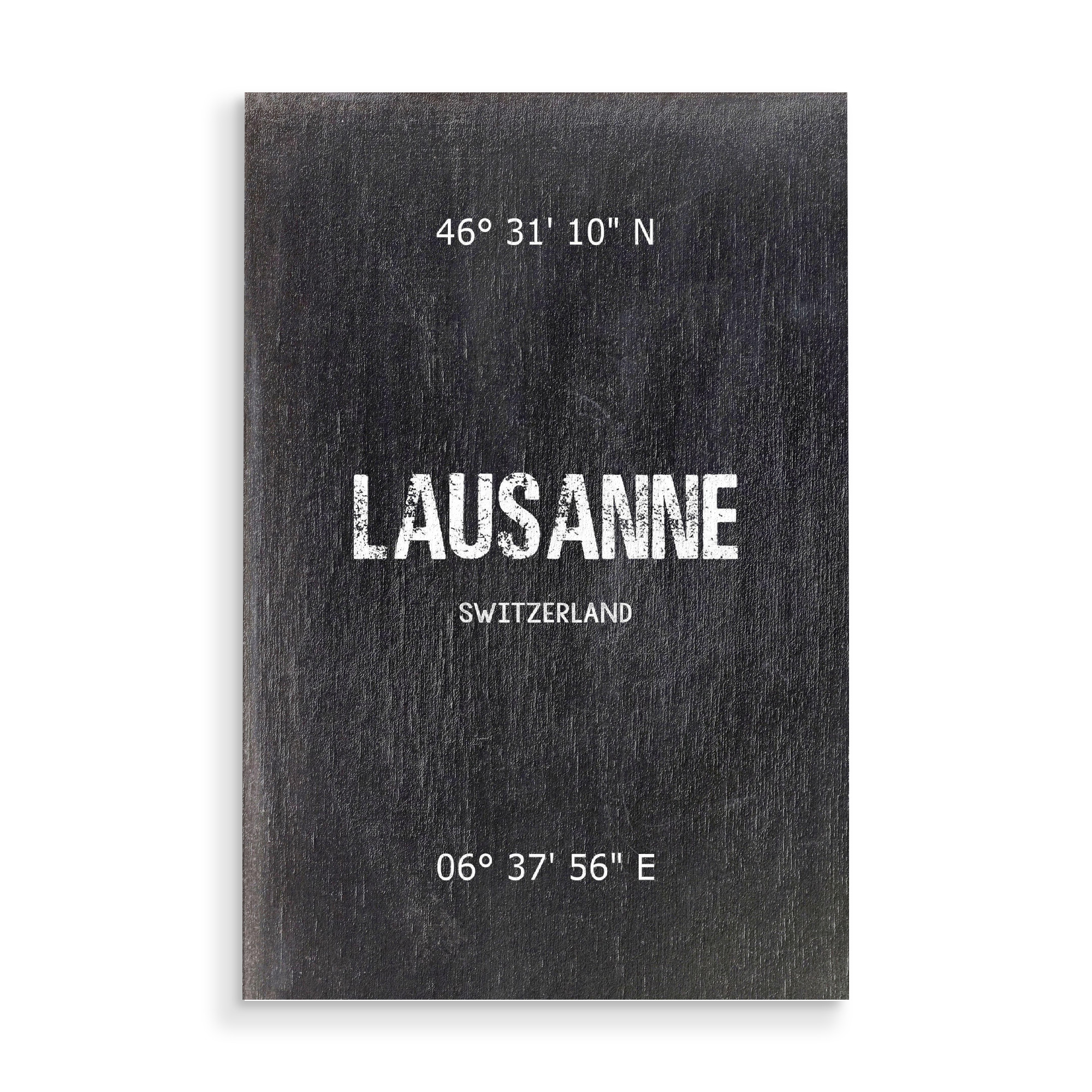 Holzbild "Lausanne Wall Art" artboxONE - Städte,Reise,Schwarzweiß,Städte / Weitere - Lausanne,Switzerland,Art