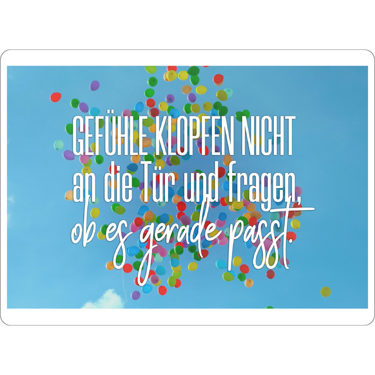 Tischset "Gefühle klopfen nicht an die Tür" artboxONE - Typografie,Menschen