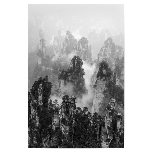 Poster "Stone Forest" artboxONE - Natur,Reise,Schwarzweiß,Reise / Asien,Reise / Länder