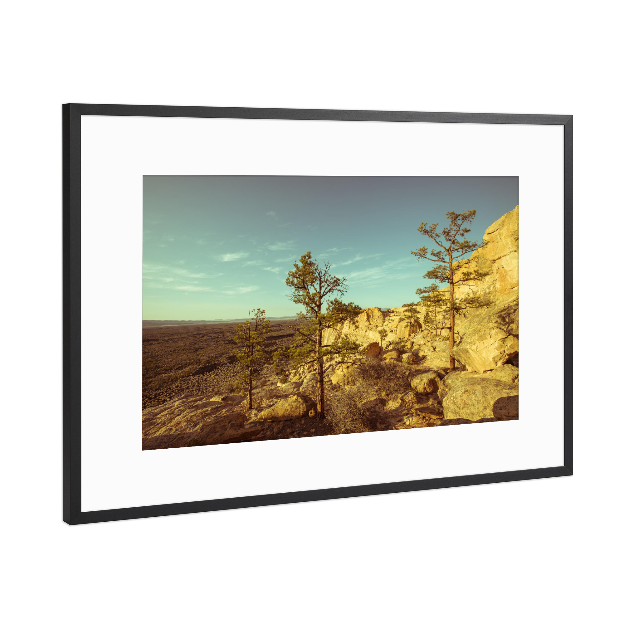 Poster mit Rahmen Schwarz (Metallic) "New Mexico" artboxONE - Reise / Länder - Neumexiko,Usa,Sandstein,Mexiko