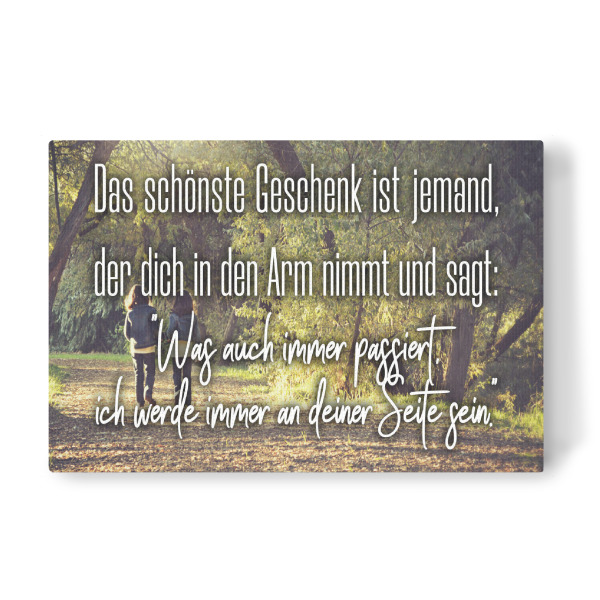 Leinwandbild "Das schönste Geschenk" artboxONE - Typografie,Menschen,Liebe