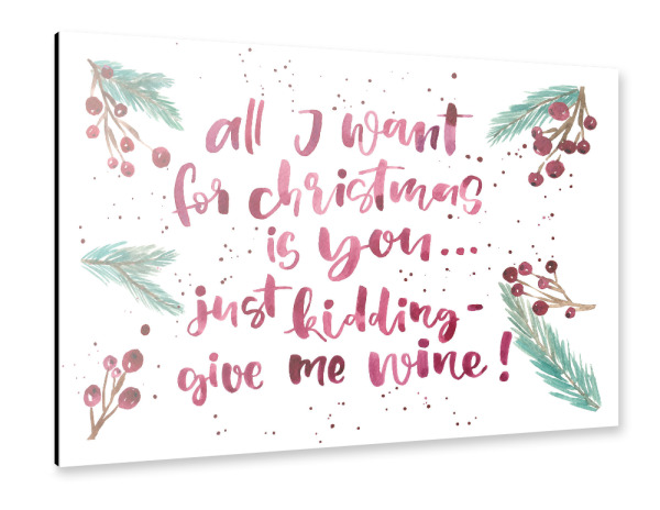 Alu-Dibond "Wine for christmas" 30x20 cm artboxONE