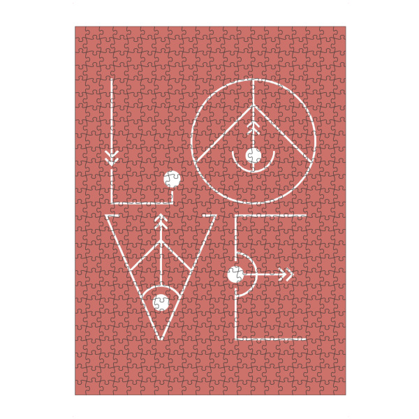 Puzzle Ravensburger "LOVE - hummer" artboxONE - Typografie,Liebe