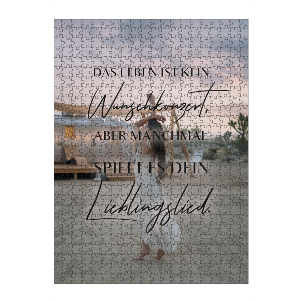 Puzzle Ravensburger "Dein Lieblingslied" artboxONE - Typografie,Menschen,Schwarzweiß