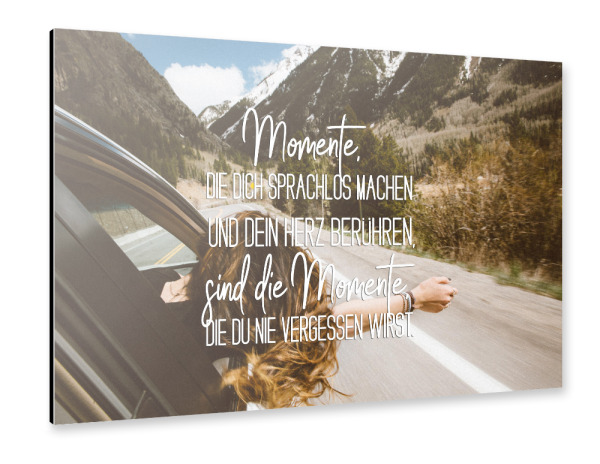 Alu-Dibond "Sprachlos" 30x20 cm artboxONE