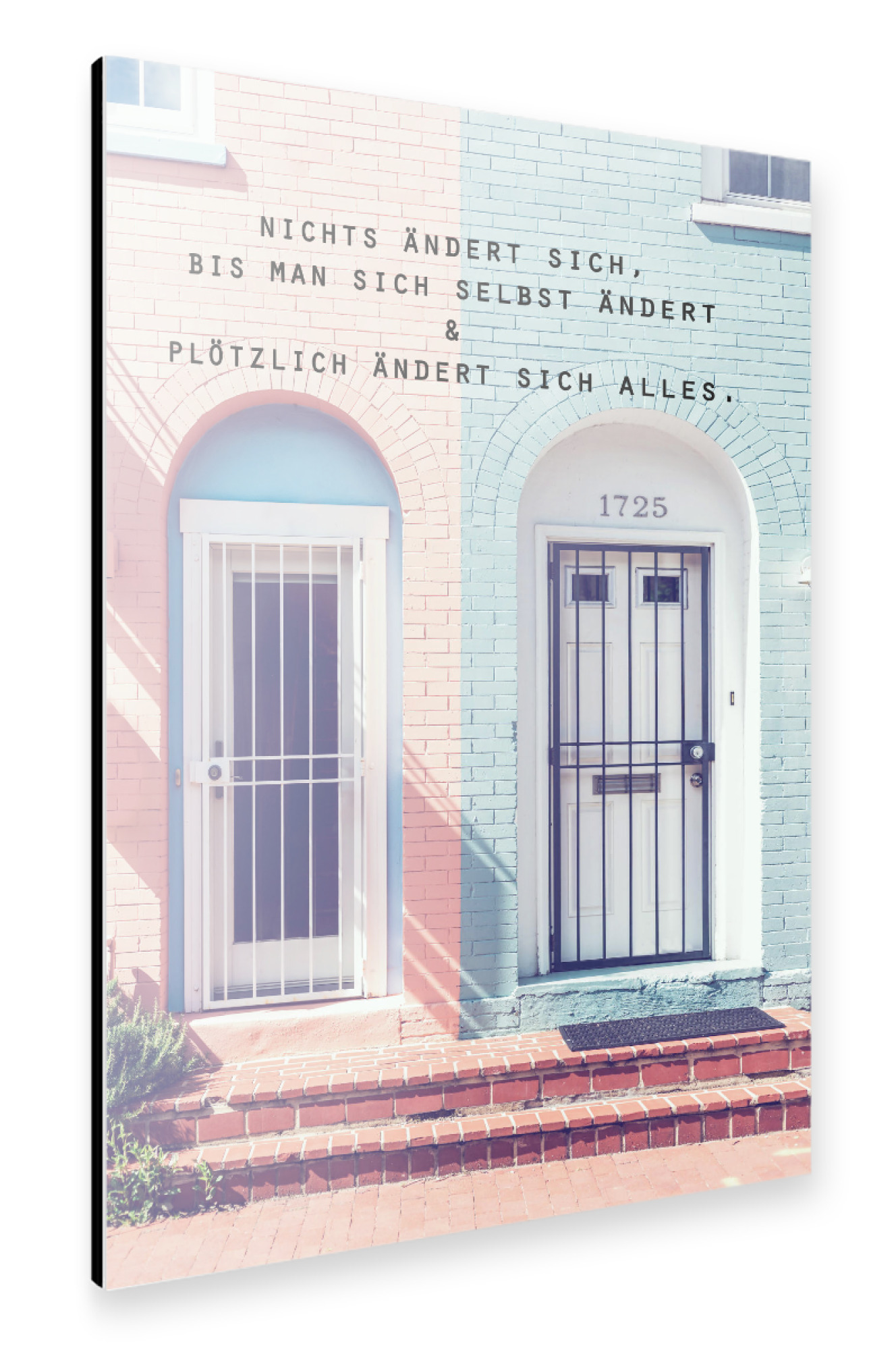 Alu-Dibond "Plötzlich ändert sich alles" 75x50 cm artboxONE