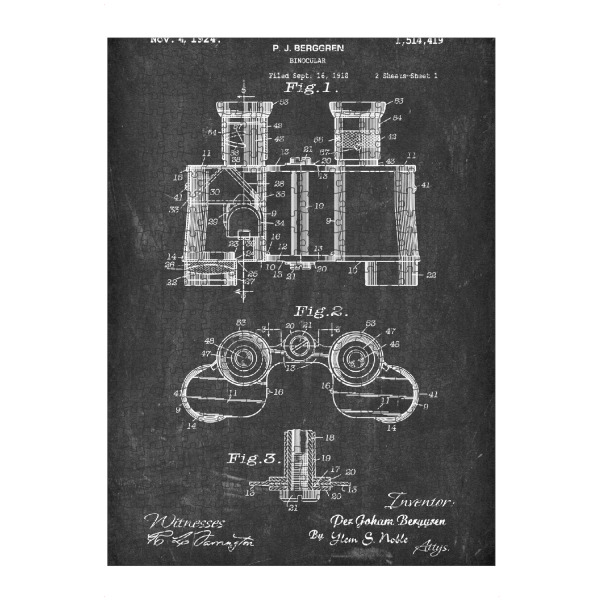 Puzzle Ravensburger "Fernglas Patent (Tafel)" artboxONE - Reise,Schwarzweiß,Reise / Strand und Meer