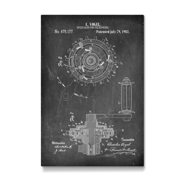 Galerie-Print "Fahrrad Gangschaltung (Tafel)" 30x20 cm artboxONE