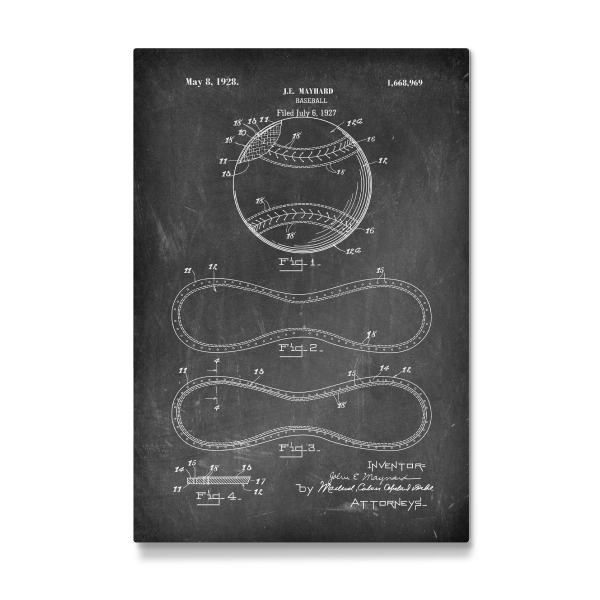 Galerie-Print "Baseball Patent II (Tafel)" 30x20 cm artboxONE
