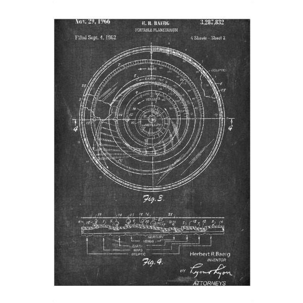 artboxONE Puzzle "Astronomie: Planetarium (Tafel)" artboxONE - Schwarzweiß,Galaxy