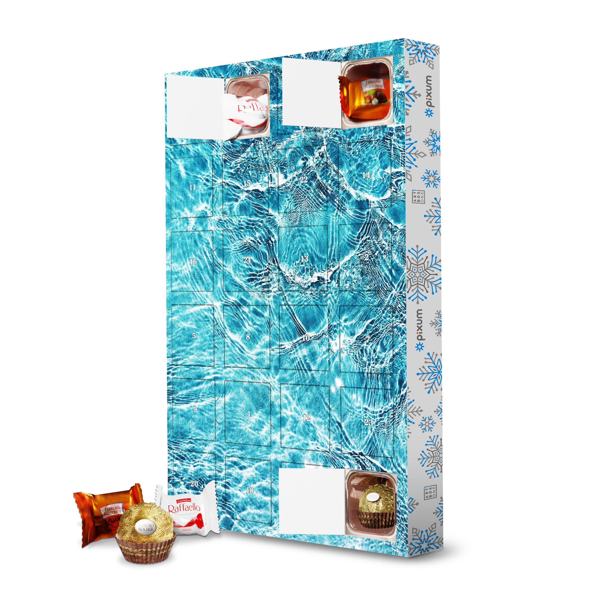 Adventskalender mit Ferrero Pralinen The Pool artboxONE Adventskalender Abstrakt