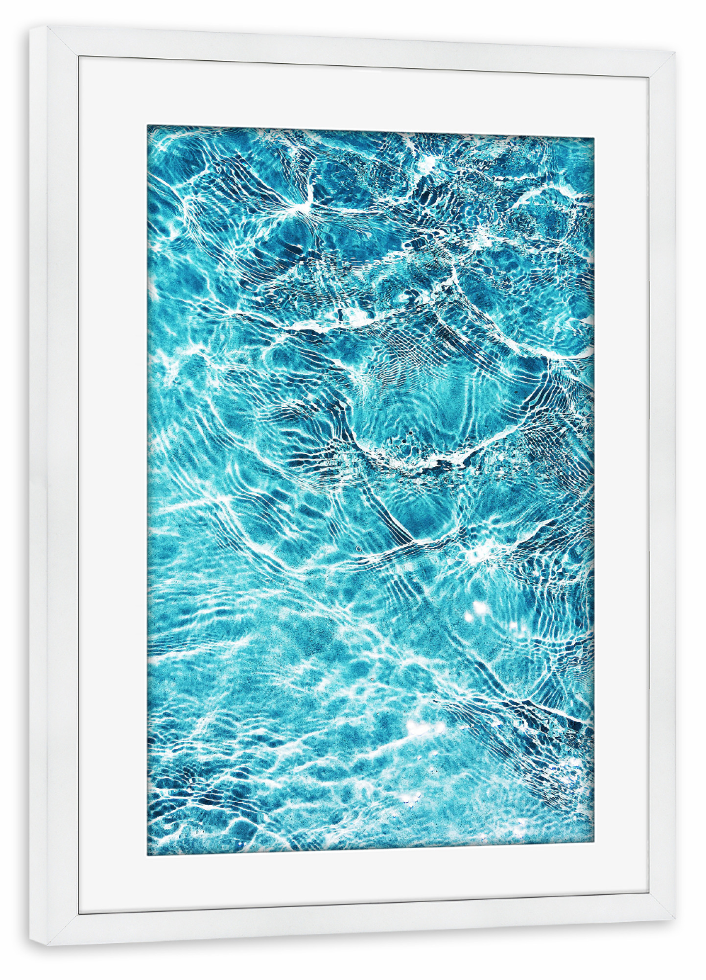 Poster mit Rahmen weiß "The Pool" artboxONE - Abstrakt