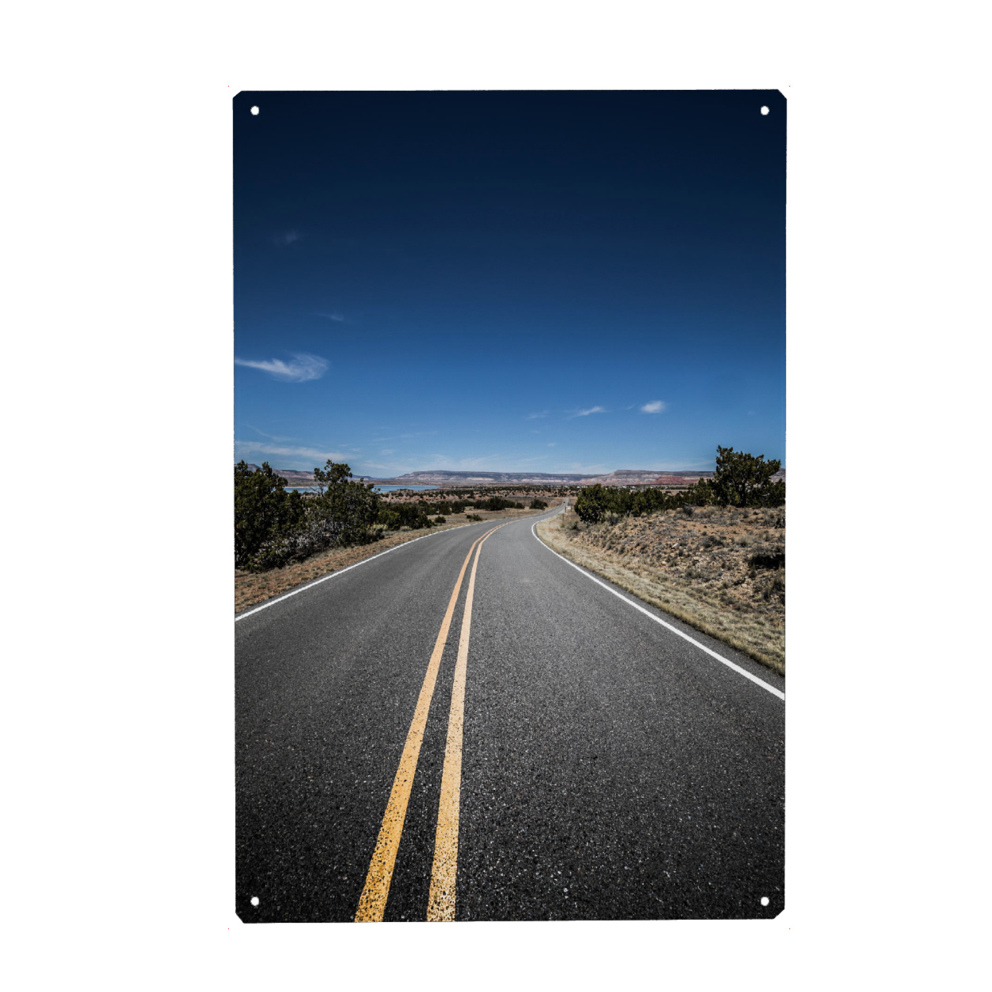 Metall Poster "USA Road" artboxONE - Reise / Länder - Usa,Road,Road trip,Wanderlust,Trip,Route66 - Blechschild