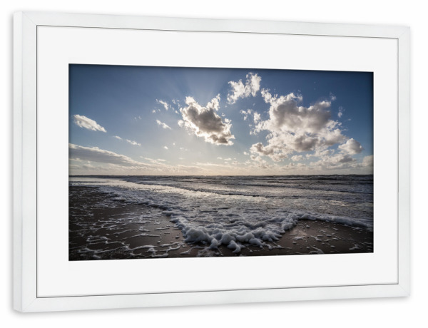 Poster mit Rahmen weiß "Stormcoast" artboxONE - Natur - Küste,Meer,Nordsee