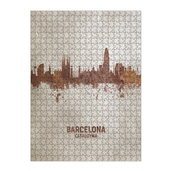 artboxONE Puzzle "Barcelona Spain Rusty Skyline" artboxONE - Städte / Barcelona - Barcelona,Barcelona skyline,Rust - Bild barcelona