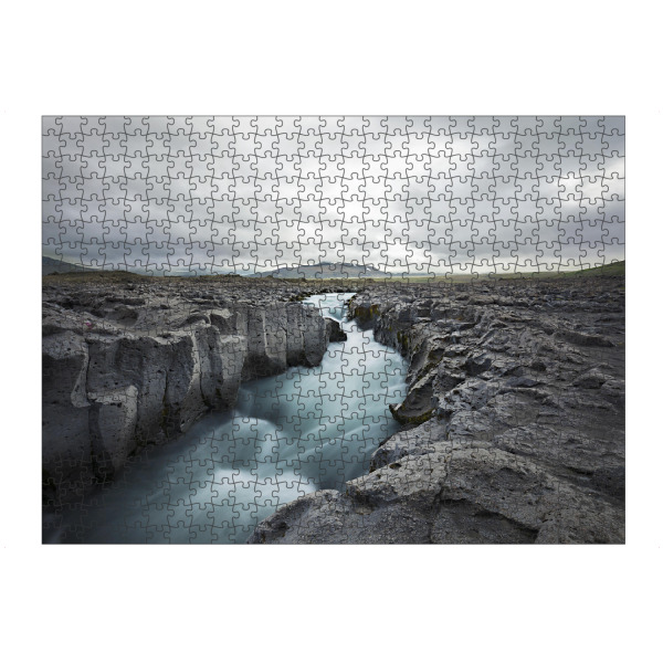 Puzzle Ravensburger "Kaldidalur" artboxONE - Natur - Wasser,Fluss,Wolken,Landschaft,Island,Kaldidalur,Fels,Rau - Bild wasser