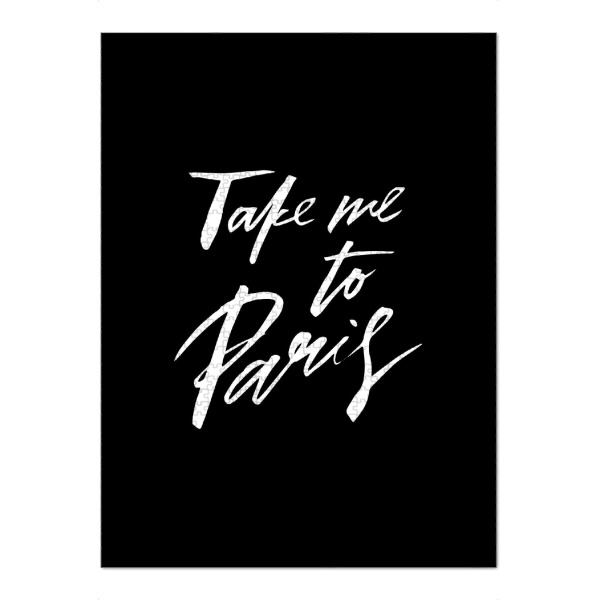 Puzzle Ravensburger "Take Me To Paris Quote" artboxONE - Schwarzweiß,Städte / Paris - Love,France,Black and white - Bild love