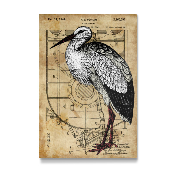 Galerie-Print "Steampunk Storch" 30x20 cm artboxONE