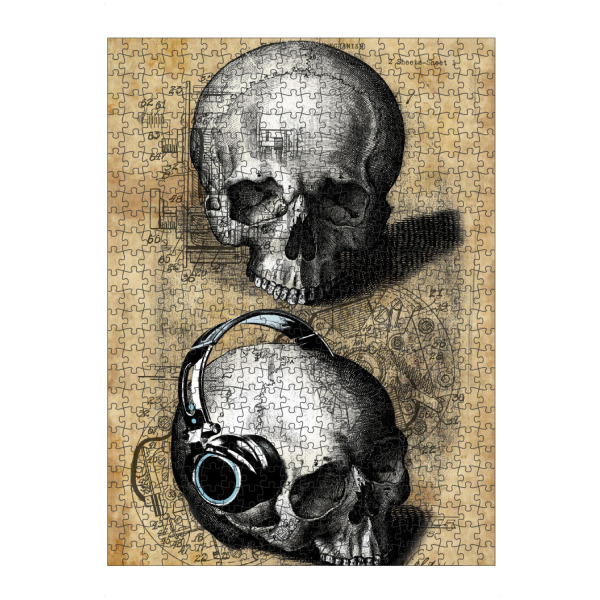 artboxONE Puzzle "Steampunk Schädel" artboxONE - Streetart - Schädel,Steampunk,Anatomie,Menschliche anatomie,Gothic,Rock,Metal,Music