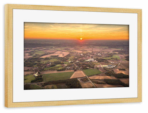 Poster mit Rahmen kiefer "Luftbild Dahlenburg" artboxONE - Städte,Natur