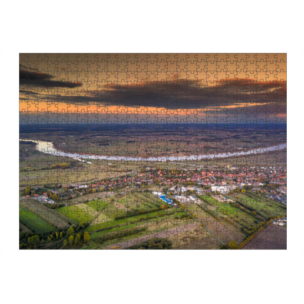artboxONE Puzzle "Luftbild Bleckede Elbe" artboxONE - Städte,Natur