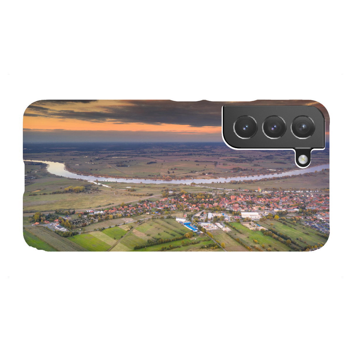 Samsung Galaxy "Luftbild Bleckede Elbe" Premium-Case Handyhülle artboxONE