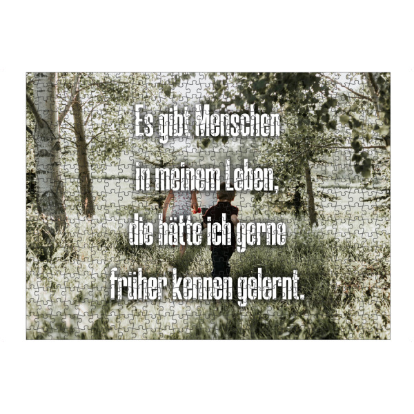 artboxONE Puzzle "Es gibt Menschen in meinem Leben" artboxONE - Typografie,Menschen