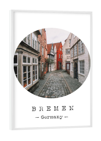 Poster mit weißem Rahmen "Delightful Bremen" artboxONE - Städte - Europe,Travel,Architecture,Vacation