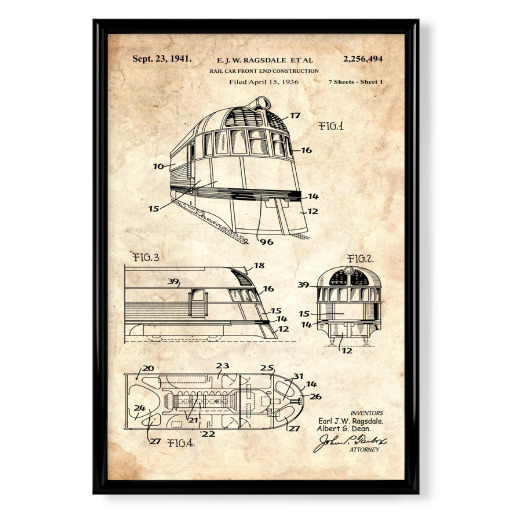 Vintage Zug Patent (Antik)