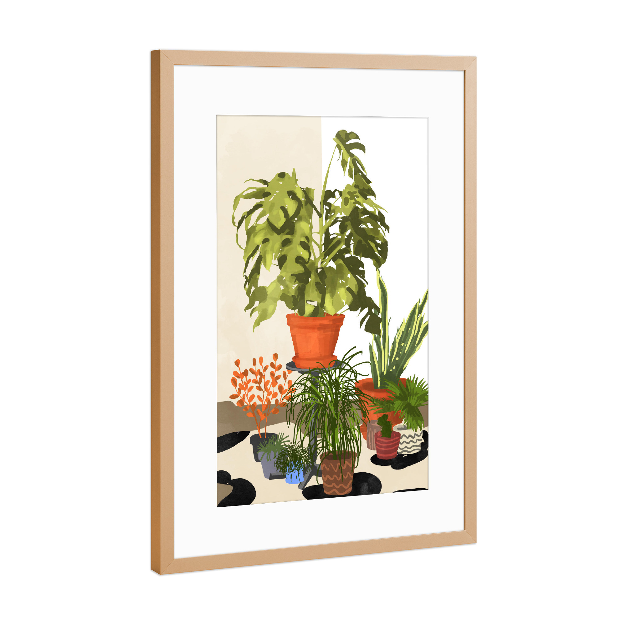 Poster mit Rahmen Kupfer "Plant Pots" artboxONE - Natur