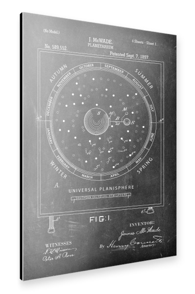 Alu-Dibond "Astronomie: Planetarium II (Tafel)" 30x20 cm artboxONE