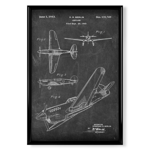 Retro Flugzeug II - Tafel