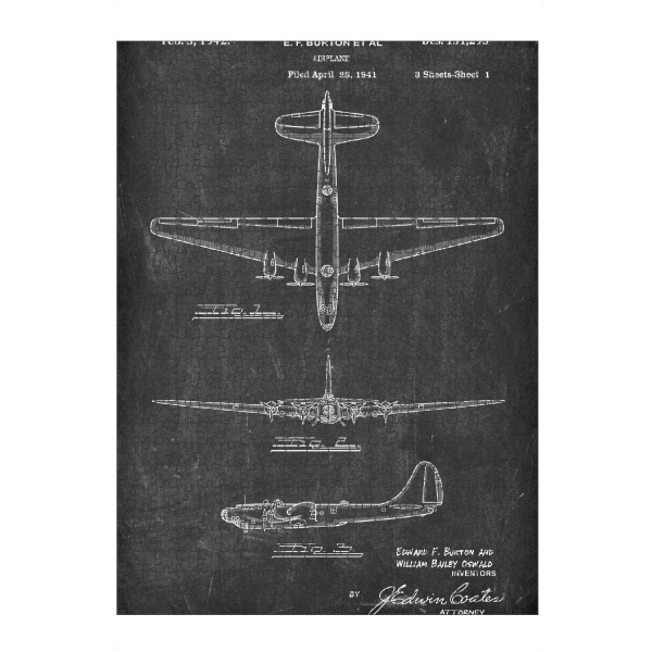 artboxONE Puzzle "Retro Flugzeug Patent - Tafel" artboxONE - Reise - Retro,Flugzeug,Tafel,Patent,Blaupause,Aviation,Luftfahrt,Vintage,Pilot