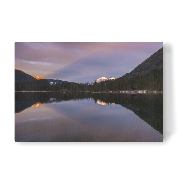 Leinwandbild "Licht und Schatten in den Alpen" artboxONE - Natur - Ramsau,Berchtesgaden,Berge,Sonnenuntergang,Winter