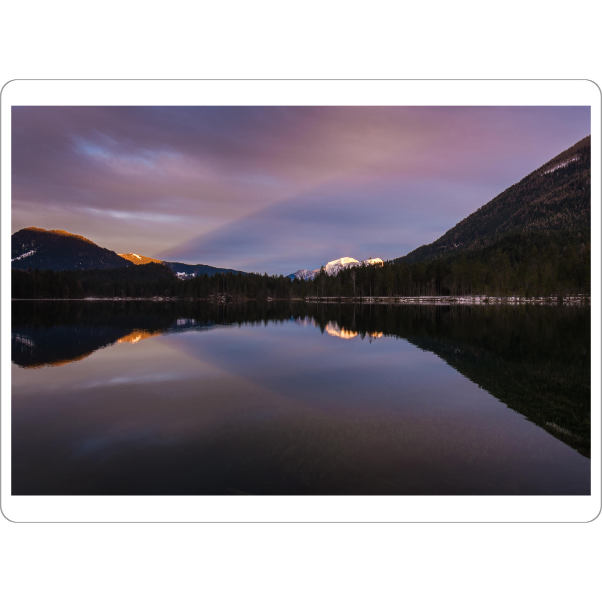 Tischset "Licht und Schatten in den Alpen" artboxONE - Natur - Ramsau,Berchtesgaden,Berge,Sonnenuntergang,Winter - Bild ramsau