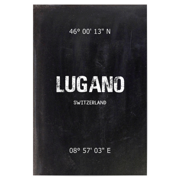 Poster 30x20 cm "Lugano Wall Art" artboxONE - Städte,Reise,Schwarzweiß - Lugano,Switzerland,Art