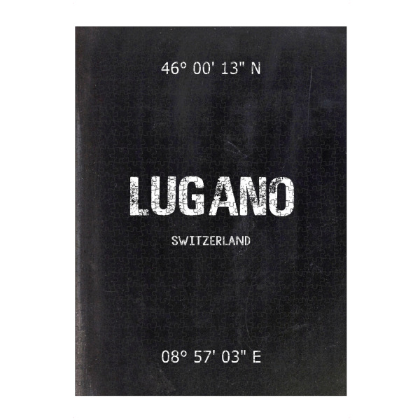 Puzzle Ravensburger "Lugano Wall Art" artboxONE - Städte,Reise,Schwarzweiß - Lugano,Switzerland,Art - Bild lugano
