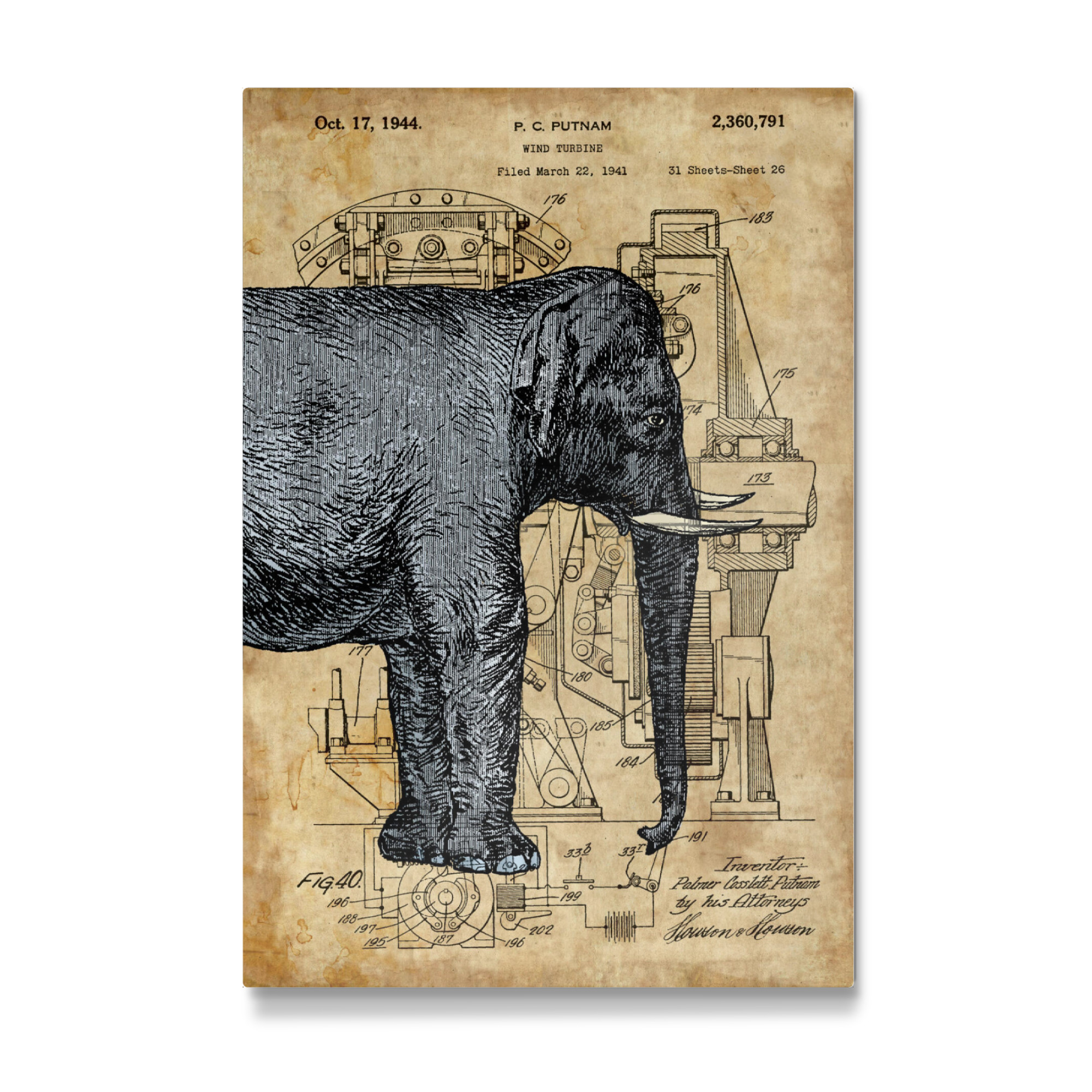 Galerie-Print "Steampunk Elefant" 30x20 cm artboxONE