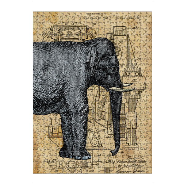 artboxONE Puzzle "Steampunk Elefant" artboxONE - Tiere,Reise / Afrika,Reise / Asien