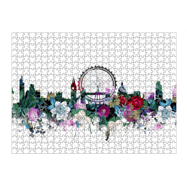 artboxONE Puzzle "London city skyline floral" artboxONE - Städte,Städte / London,Reise,Floral,Architektur