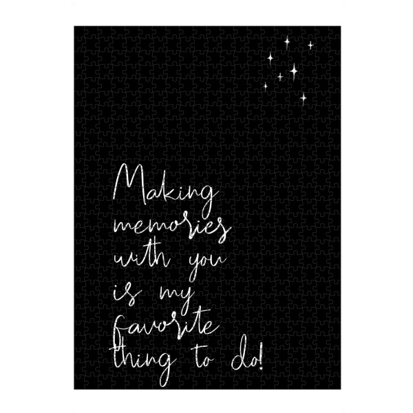 artboxONE Puzzle "Making memories with you - white" artboxONE - Typografie,Schwarzweiß,Liebe