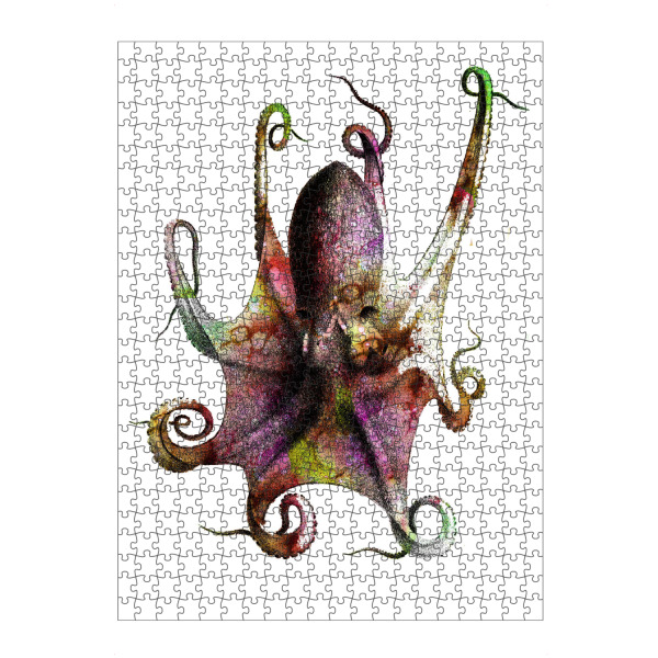 artboxONE Puzzle "Bunte Krake" artboxONE - Tiere - Meer,Ozean,Nautisch,Wörterbuch,Tintenfisch,Krake - Bild meer
