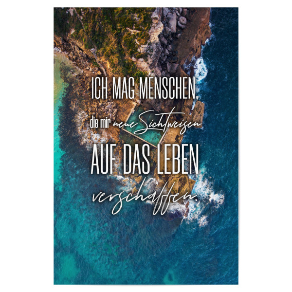 Poster "Neue Sichtweise" artboxONE - Typografie,Menschen