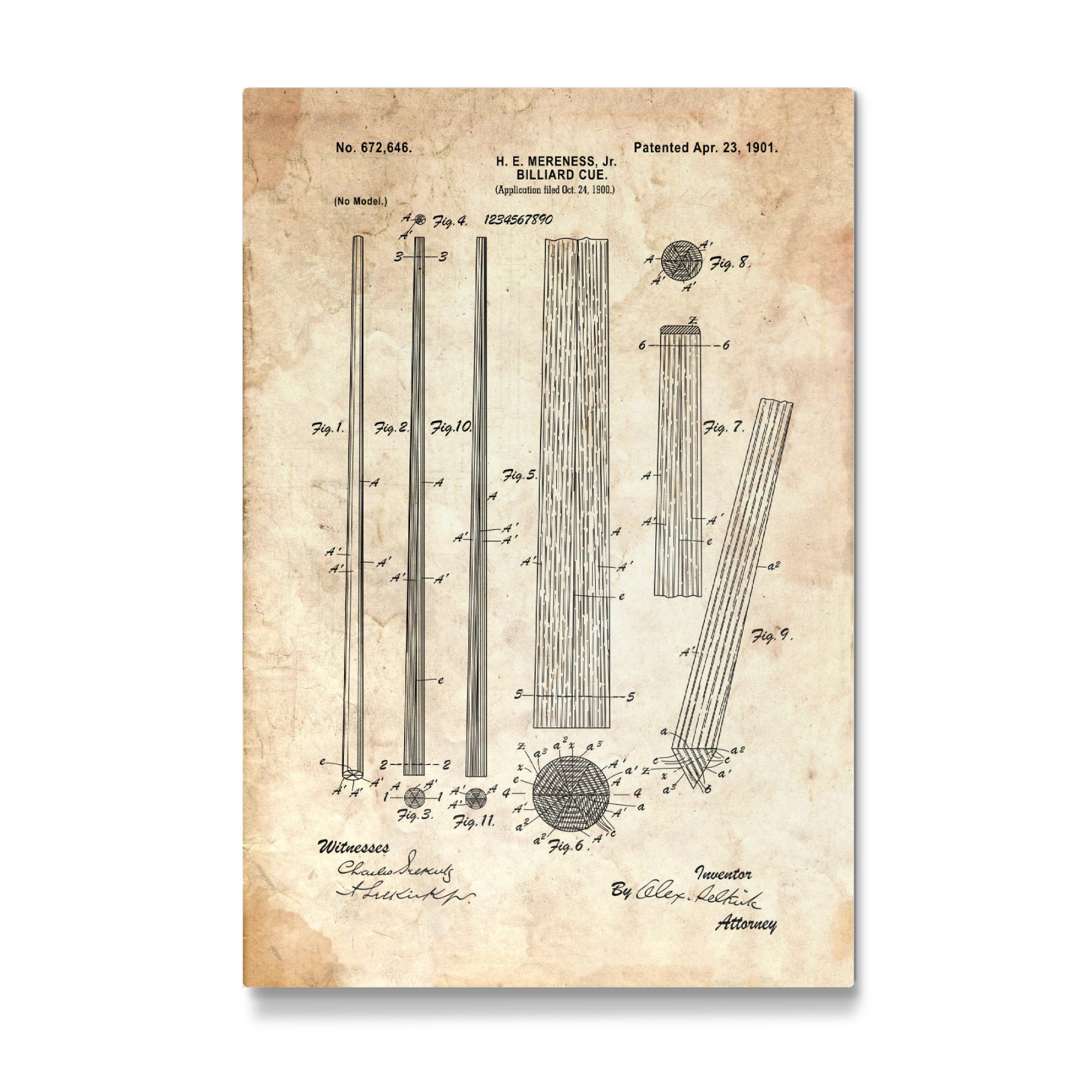Galerie-Print "Billard Queue (Antik)" 30x20 cm artboxONE