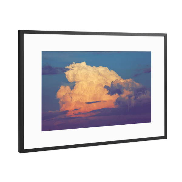 Poster mit Rahmen Schwarz (Metallic) "Die Donner Wolke" artboxONE - Natur - Donner,Wolke,Himmel