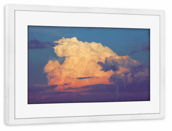 Poster mit Rahmen weiß "Die Donner Wolke" artboxONE - Natur - Donner,Wolke,Himmel