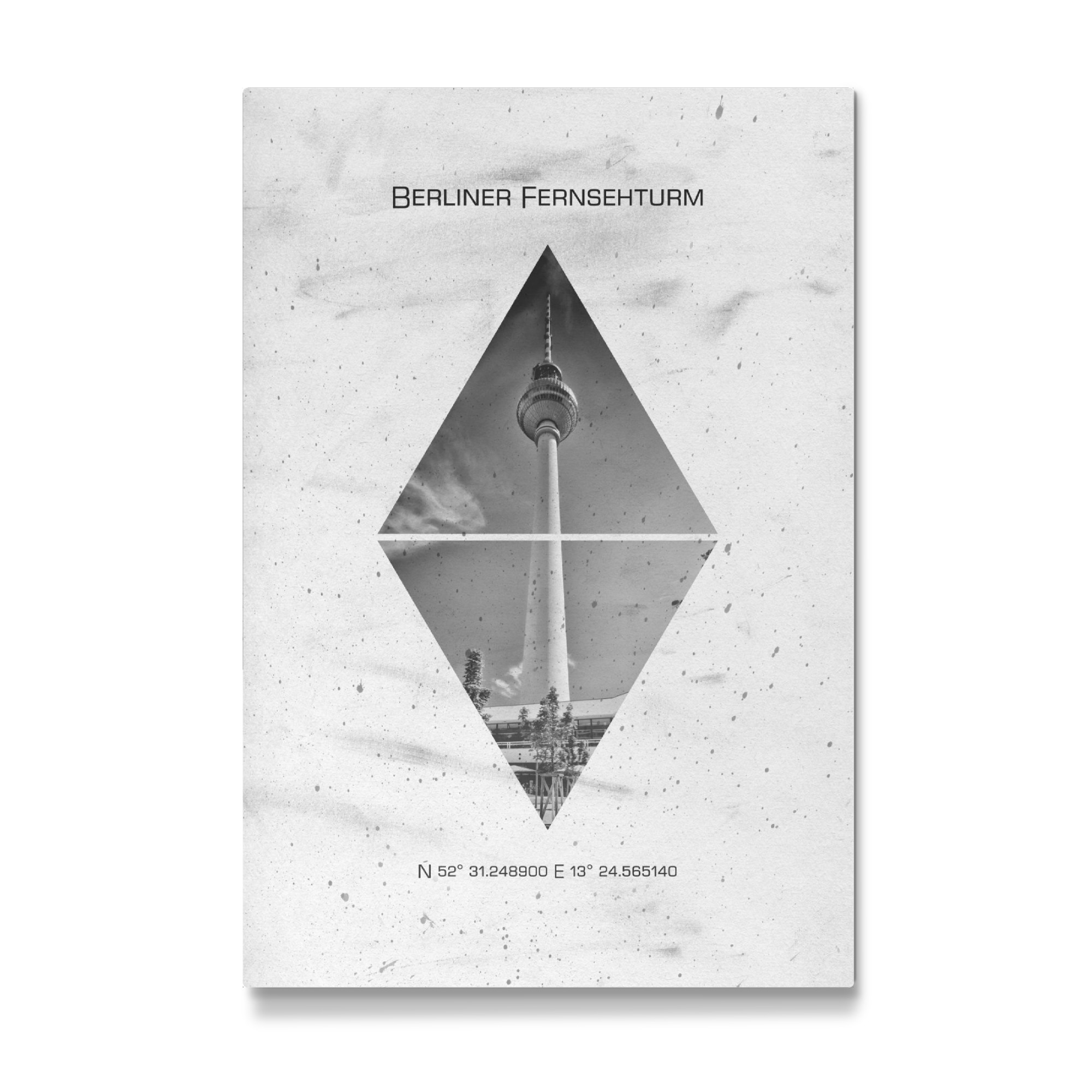 Galerie-Print "Koordinaten BERLIN Fernsehturm" 75x50 cm artboxONE