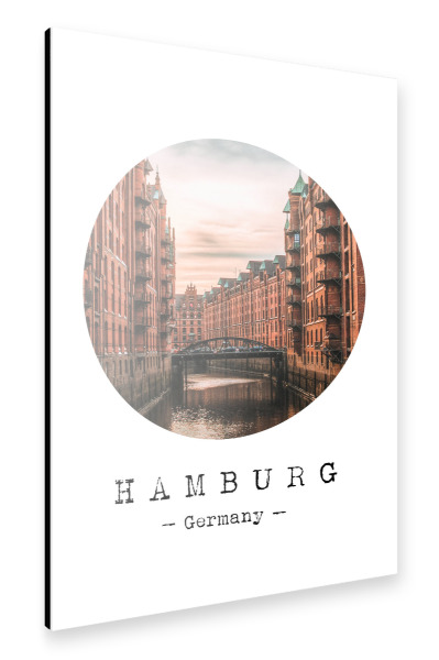 Alu-Dibond "Classy Hamburg" 30x20 cm artboxONE