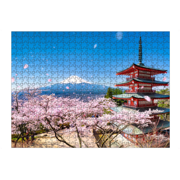 artboxONE Puzzle "Berg Fuji im Frühling, Japan" artboxONE - Reise,Reise / Länder,Buchstaben / F,Buchstaben / J