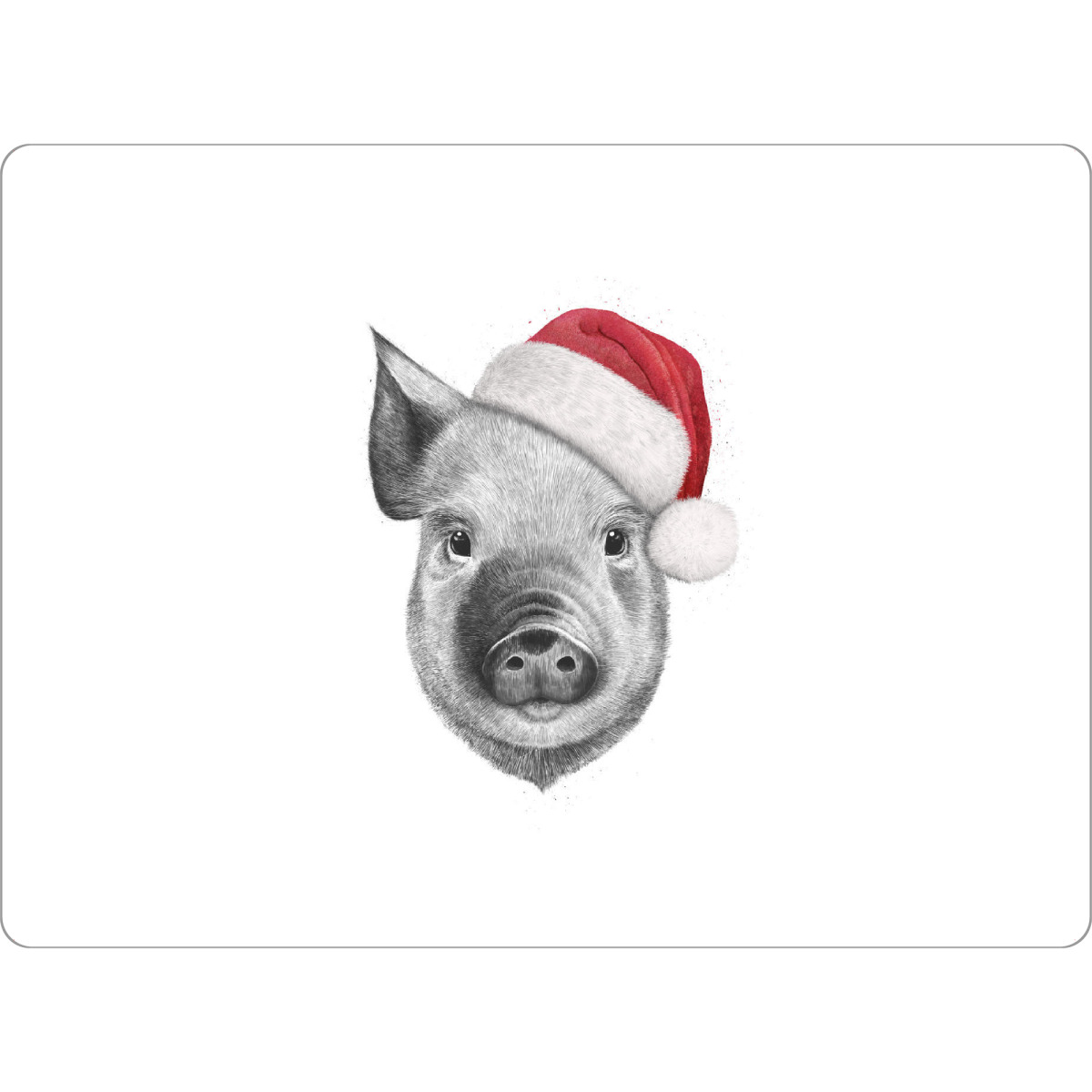 Tischset "Christmas pig" artboxONE - Tiere,Schwarzweiß,Weihnachten - Pig,Merry christmas,Xmas,Winter - Bild pig